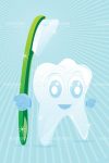 Cartoon Tooth with Toothbrush